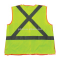 Cheap Fluo amarillo 100% poliéster malla Hi Vis Workwear chalecos reflectantes del chaleco con cremallera y cintas reflectantes EN471 clase 2